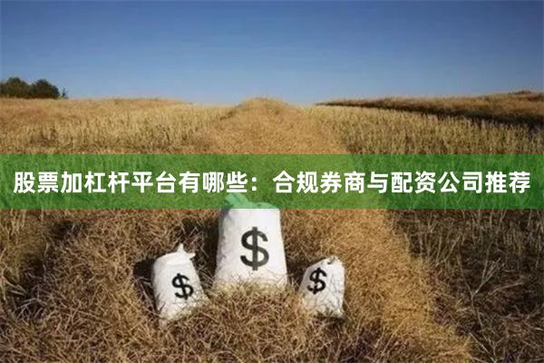 股票加杠杆平台有哪些：合规券商与配资公司推荐